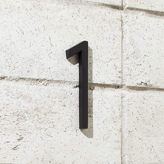 Aurele 4" Matte Black House Number 1