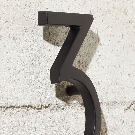 Aurele 4" Matte Black House Number 6