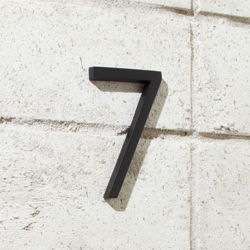 Aurele 4" Matte Black House Number 7 - image 0 of 3