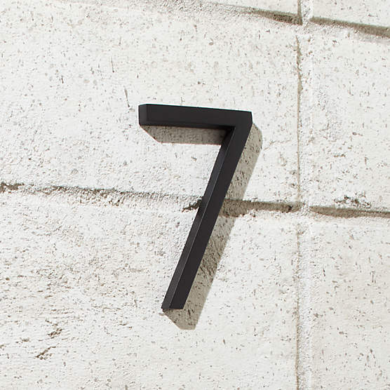 Aurele 4" Matte Black House Number 7