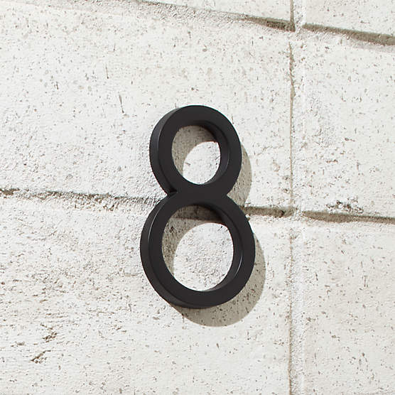 Aurele 4" Matte Black House Number 8