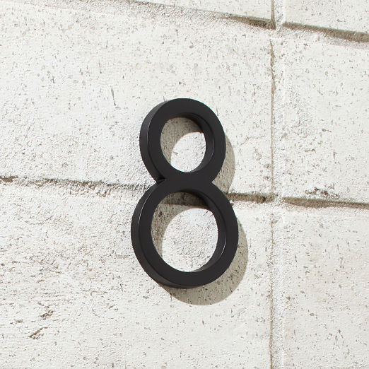 Aurele 4" Matte Black House Number 8