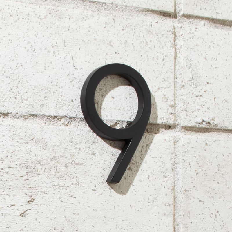 Aurele 4" Matte Black House Number 9 - image 0 of 3