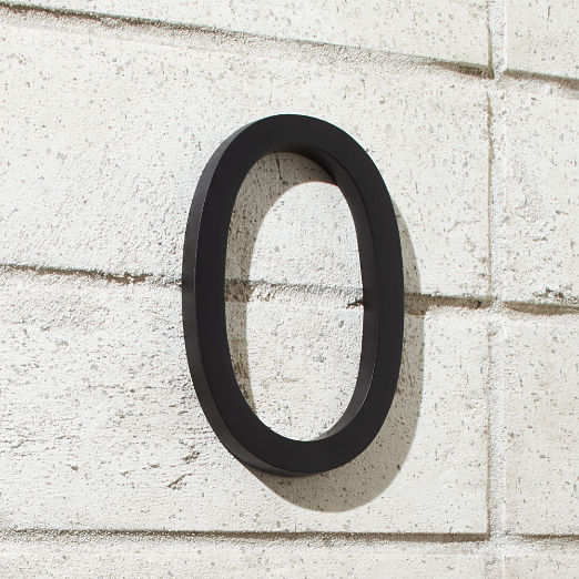 Aurele 6" Matte Black House Number 0