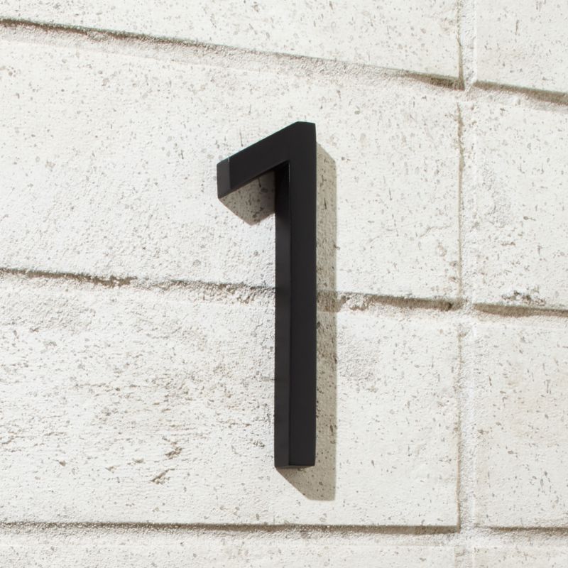 Aurele 6" Matte Black House Number 1 - image 0 of 3