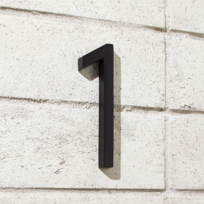 View Aurele 6" Matte Black House Number 1 details