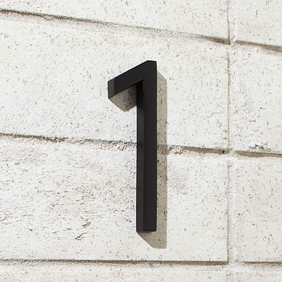 Aurele 6" Matte Black House Number 1