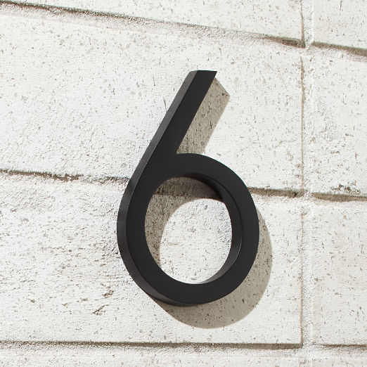 Aurele 6" Matte Black House Number 6