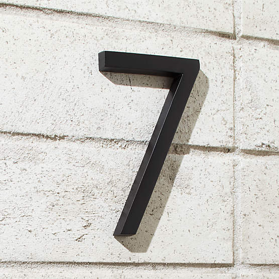 Aurele 6" Matte Black House Number 7