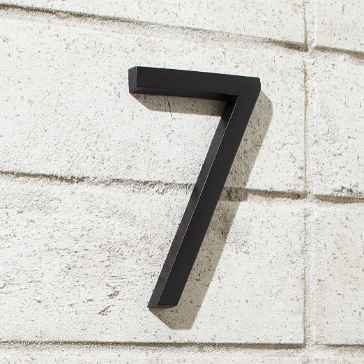 Aurele 6" Matte Black House Number 7