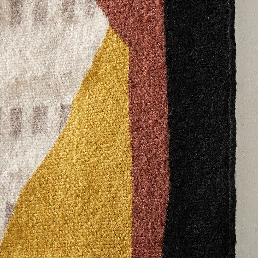 Autumn Trees Black Wool Tapestry 39'' by Ackerman