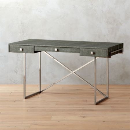 Avalon Grey Shagreen Desk Reviews Cb2