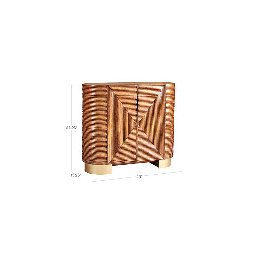 Avalon Rattan Bar Cabinet