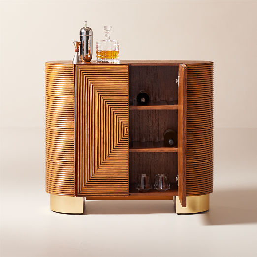 Avalon Rattan Bar Cabinet