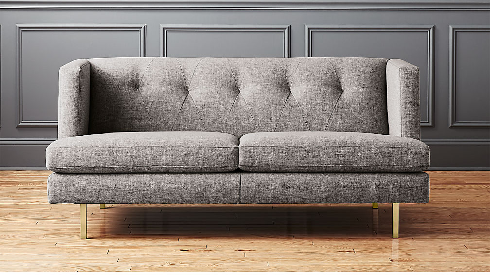 Avec Apartment Sofa with Brass Legs + Reviews CB2 Canada