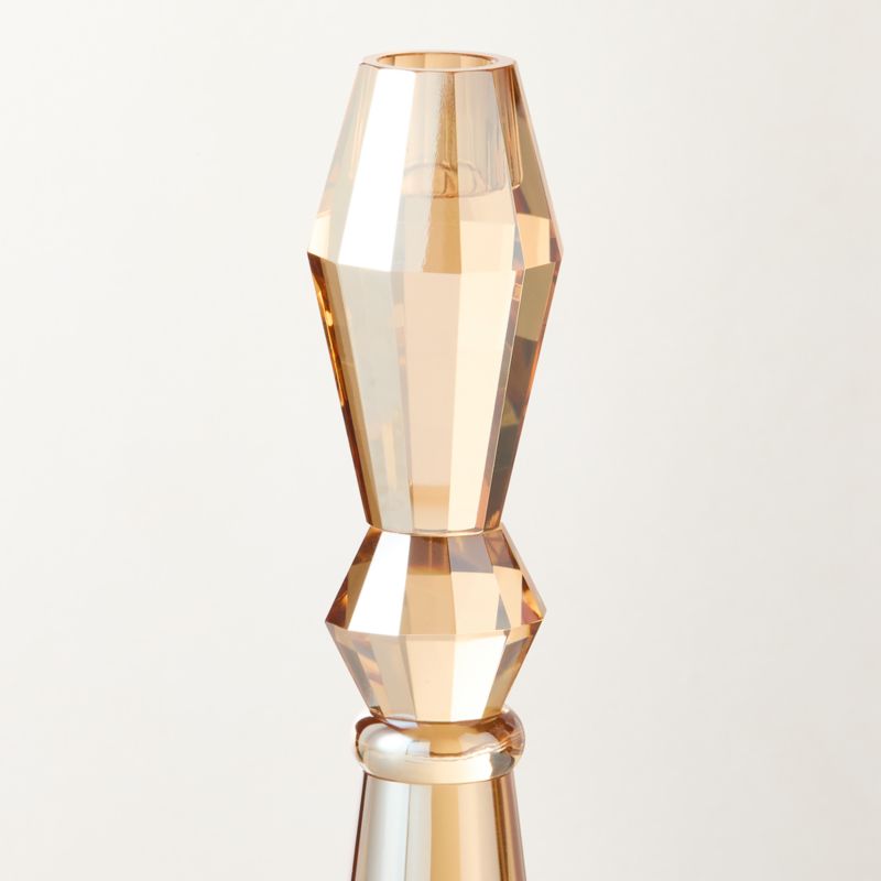 Aven Champagne Crystal Taper Candle Holder Large - image 3 of 6