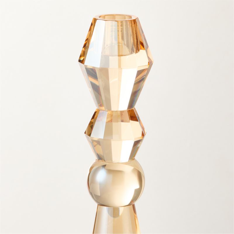 Aven Champagne Crystal Taper Candle Holder Small - image 3 of 6