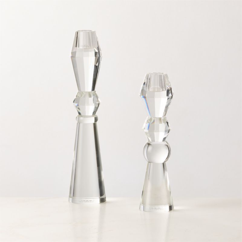 Aven Clear Crystal Taper Candle Holder Small - image 4 of 7