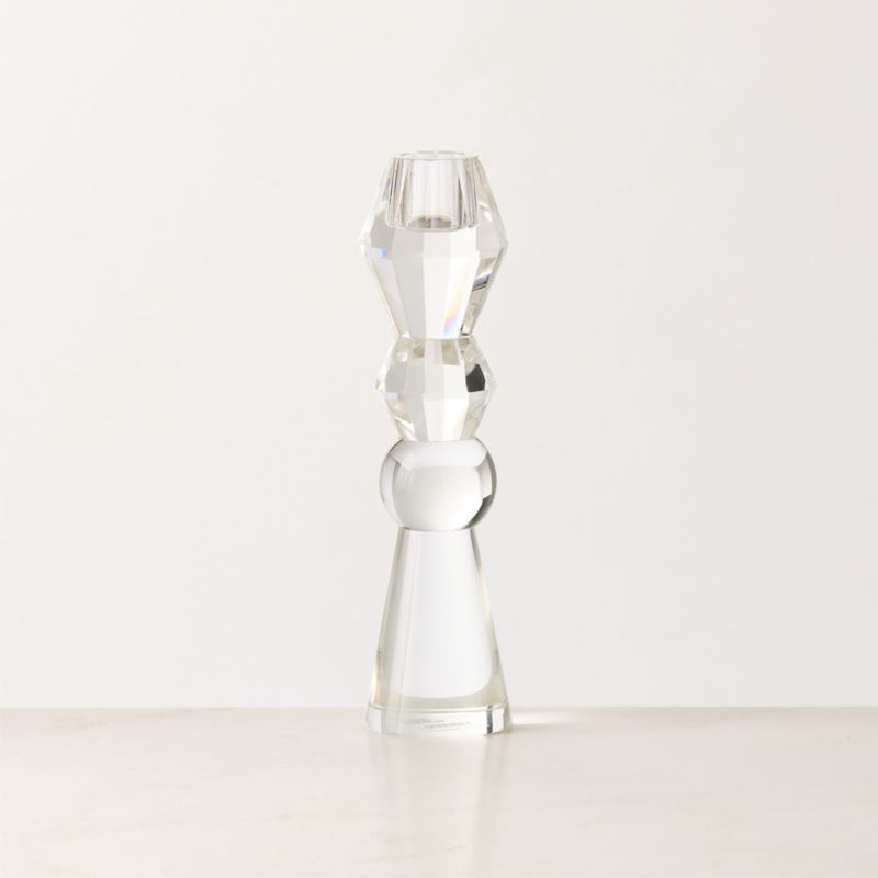 Aven Clear Crystal Taper Candle Holder Small - image 2 of 7