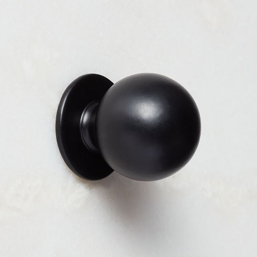 Avery Round Matte Black Metal Knob 1"