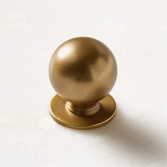 Avery Round Aged Brass Cabinet Knob 1"