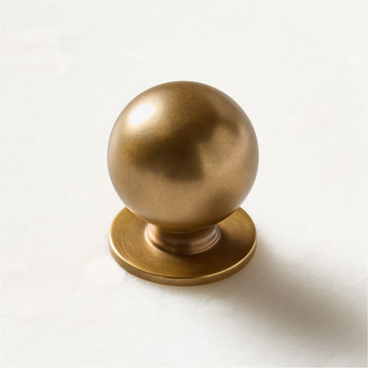 Avery Round Aged Brass Cabinet Knob 1.25"
