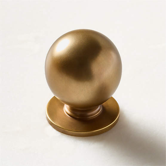 Avery Round Aged Brass Cabinet Knob 1.25"