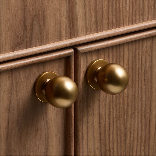 Avery Round Aged Brass Cabinet Knob 1"