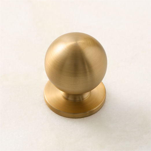 Avery Round Brushed Brass Cabinet Knob 1"