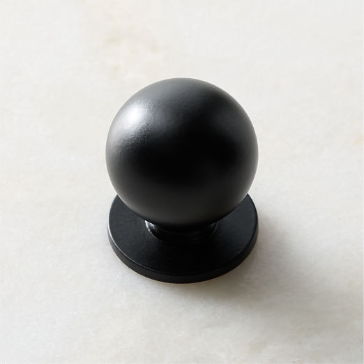 Avery Round Matte Black Cabinet Knob 1"