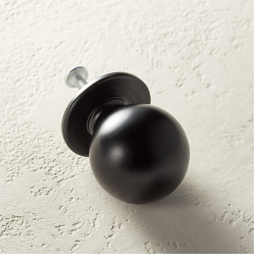 Avery 1.25" Round Matte Black Knob