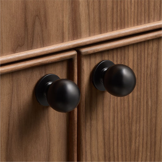 Avery Round Matte Black Cabinet Knobs