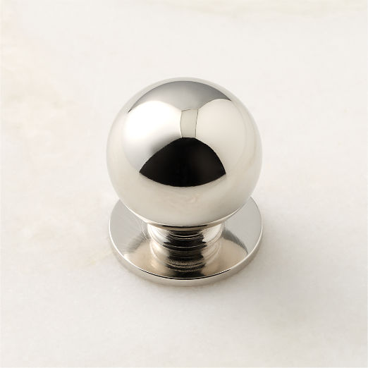 Avery Round Polished Nickel Cabinet Knob 1"