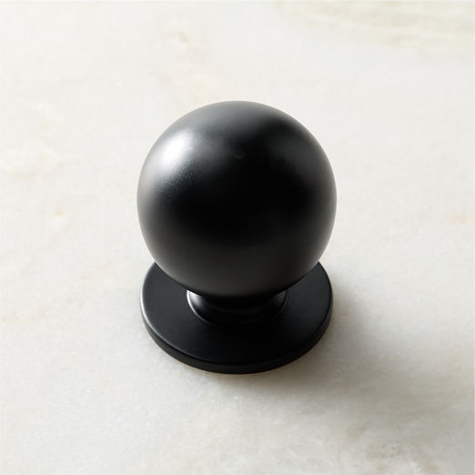 Avery Round Matte Black Cabinet Knob 1.25"
