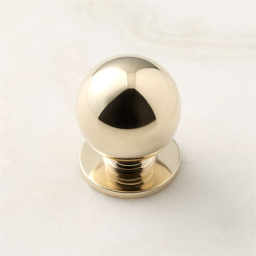 Avery Round Unlacquered Brass Cabinet Knob 1.25"
