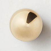 Curveaux Scored Brushed Brass Cabinet Handle 4''