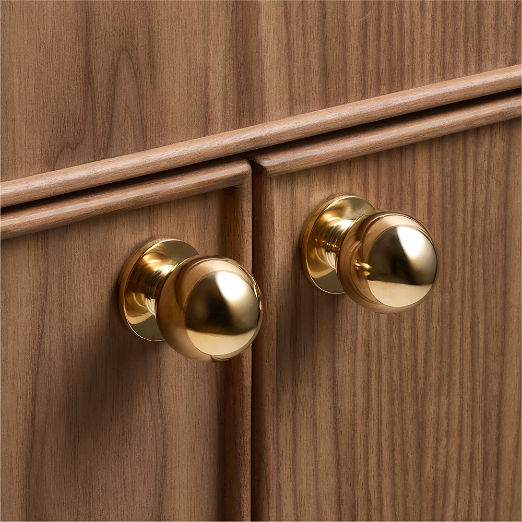 Avery Round Unlacquered Brass Cabinet Knob 1.25"