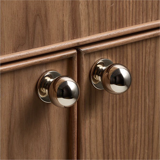 Avery Round Polished Nickel Cabinet Knob