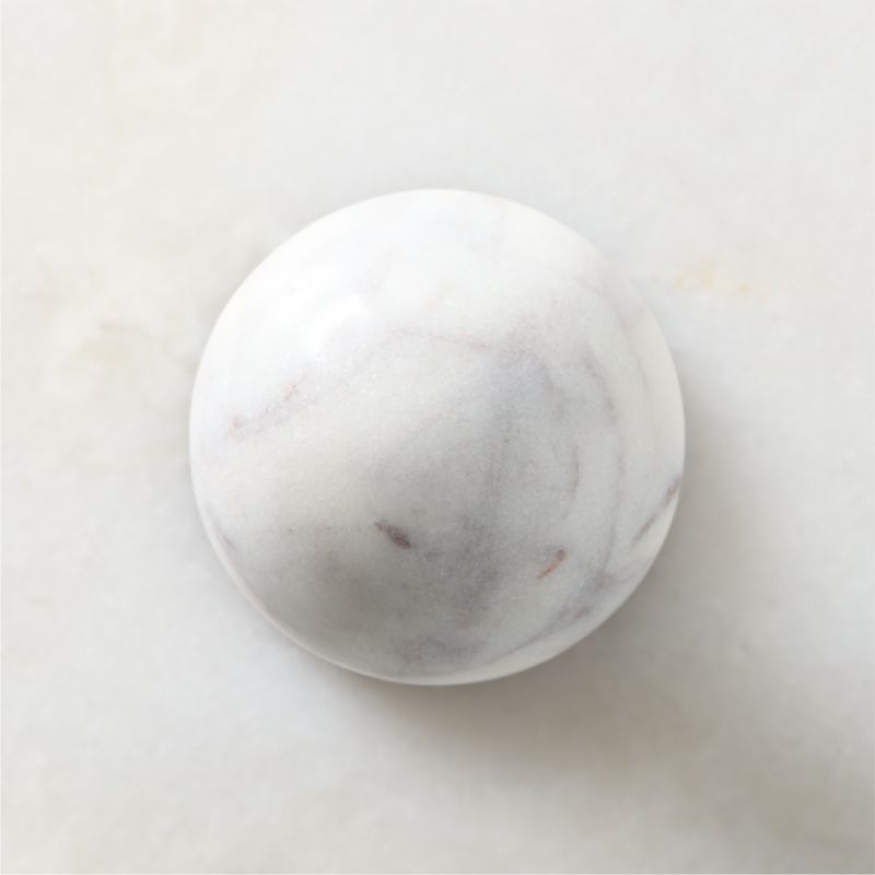 Avery Black and Carrara Marble Cabinet Knob 1.25'' - image 2 of 4