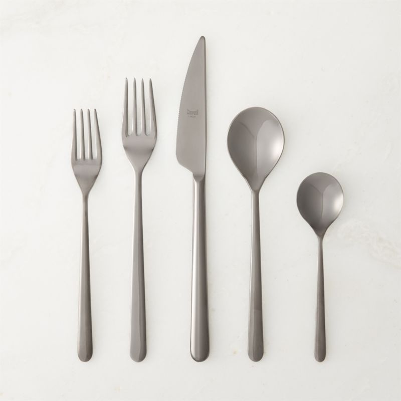 Avesa 5-Piece Polished Black Flatware Set - image 0 of 5