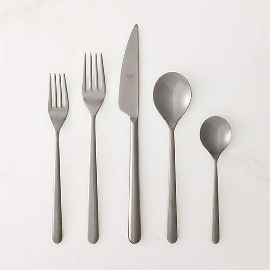 Avesa 20-Piece Polished Black Flatware Set