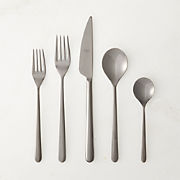 Tower 20-Piece Brushed Silver Flatware Set