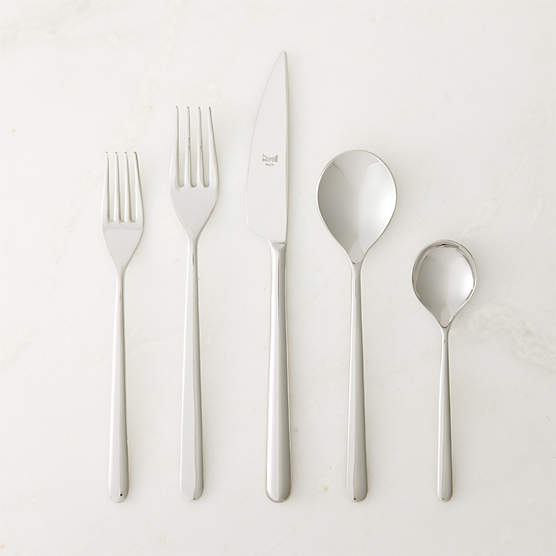 Avesa 5-Piece Polished Silver Flatware Set