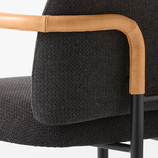 Avont Upholstered Charcoal Performance Fabric Counter Stool