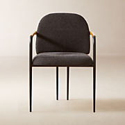 Avont Upholstered Charcoal Performance Fabric Dining Chair