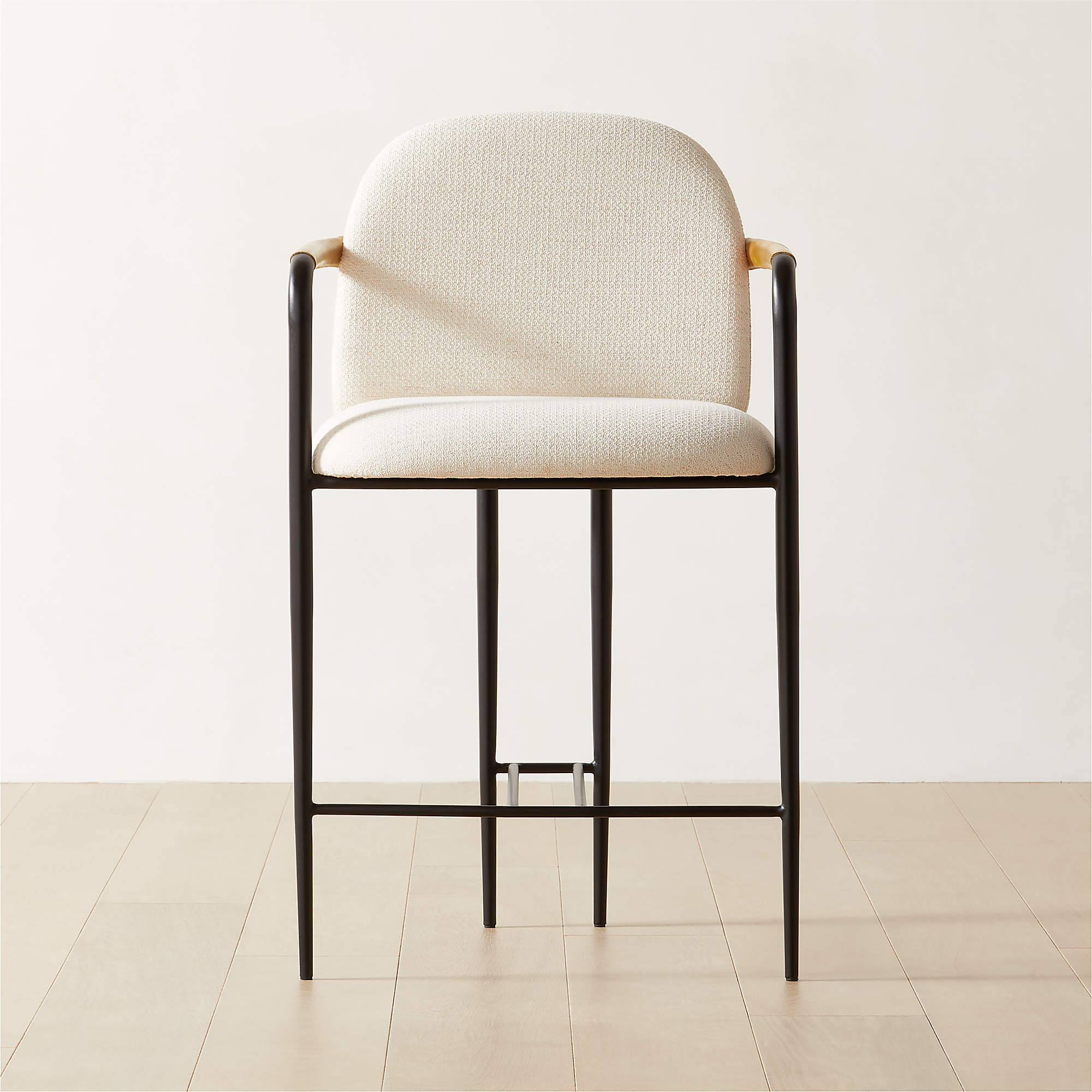 Avont Modern White Upholstered Counter Stool + Reviews CB2
