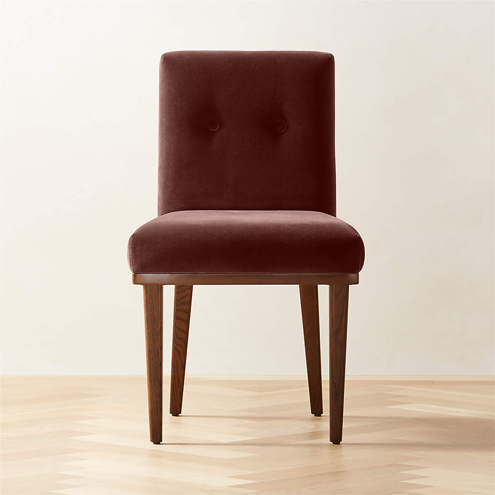 Burgundy velvet 2025 dining chairs