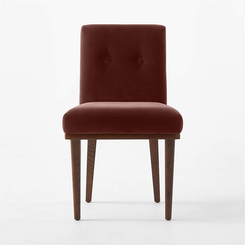 Burgundy velvet dining discount chair