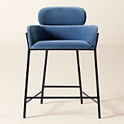 Lisette White Performance Fabric Counter Stools Set of 2