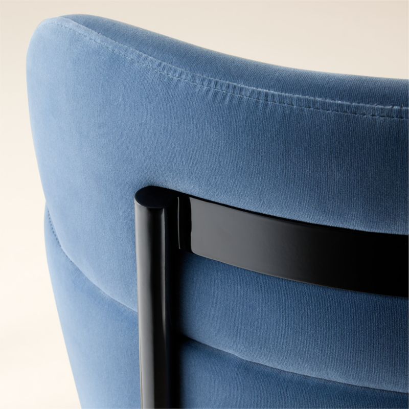 Azalea Blue Velvet Dining Chair - image 4 of 6